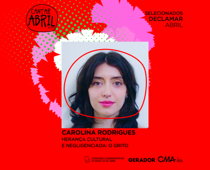 Declamar Abril | Carolina rodrigues